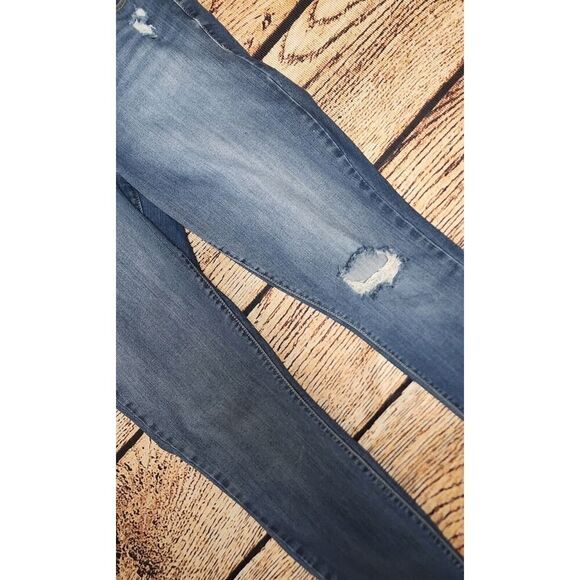 Torrid Premium Jeggings Distressed Jeans Size 12 Blue Stretch Comfort Pants - Picture 5 of 9